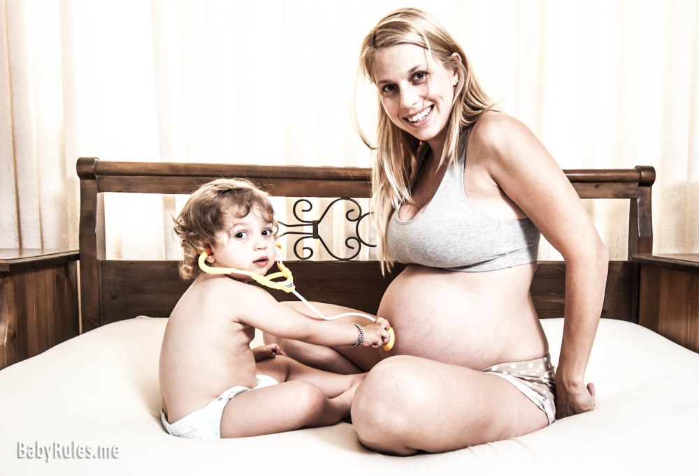 Baby with Stethoscope checking mom